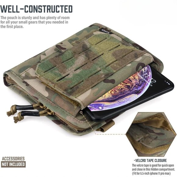 Tactical Folding Admin Pouch, Molle Tool Bag of Laser-Cut Design, Medical Bag - Picture 4 of 7
